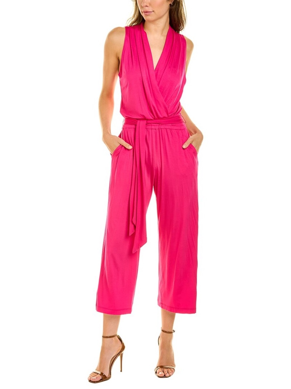 Trina Turk Crop Marianela Pink Jumpsuit